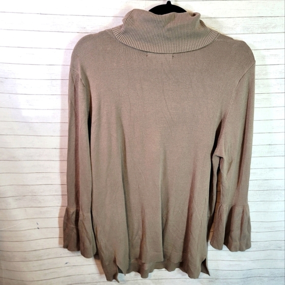 525 AMERICA TURTLENECK SWEATER W BELL SLEEVES, SZ LARGE - Picture 6 of 12